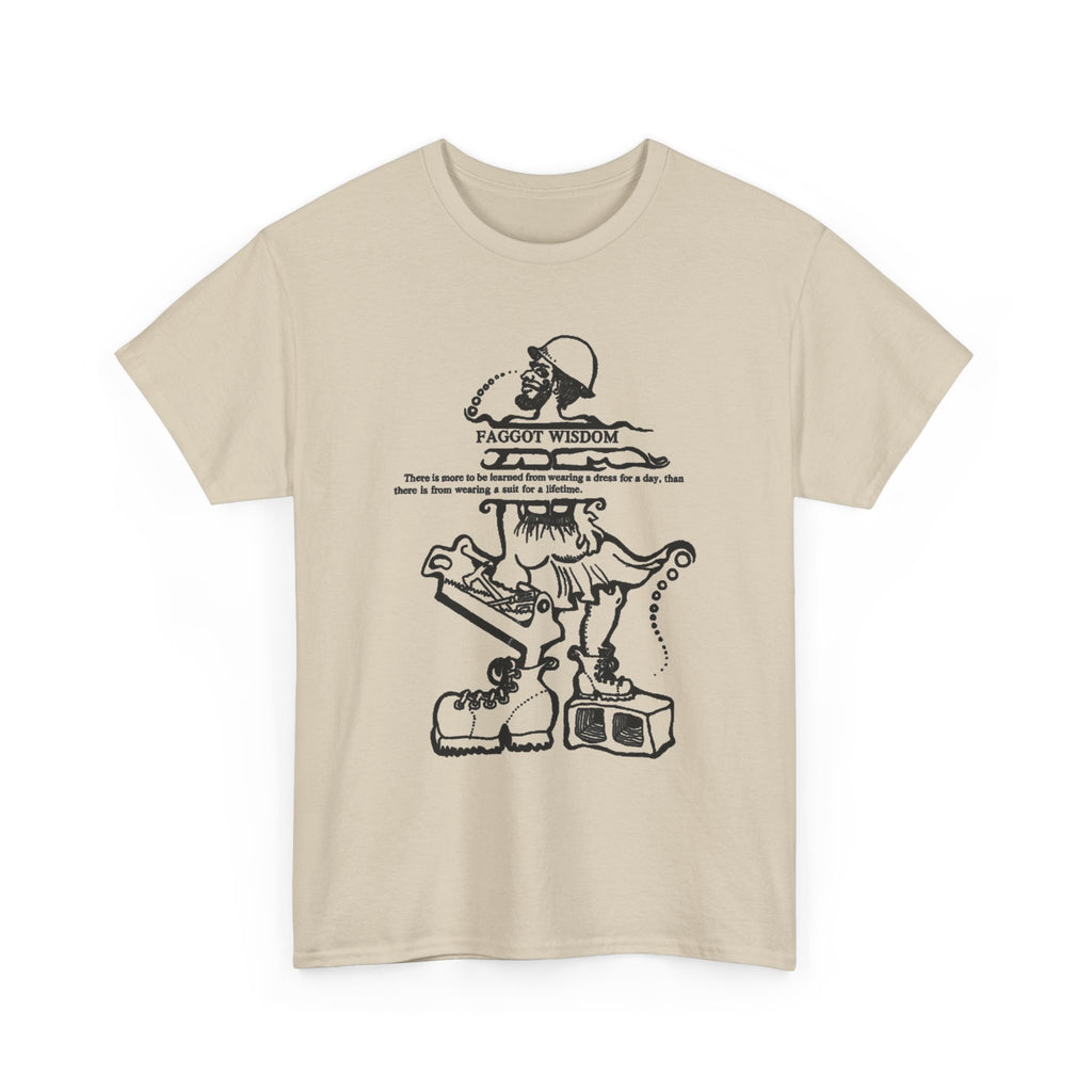 Fabulous Classic Revolutionary "Faggot Wisdom" Pro Drag Queen Unisex Heavy Cotton Tee