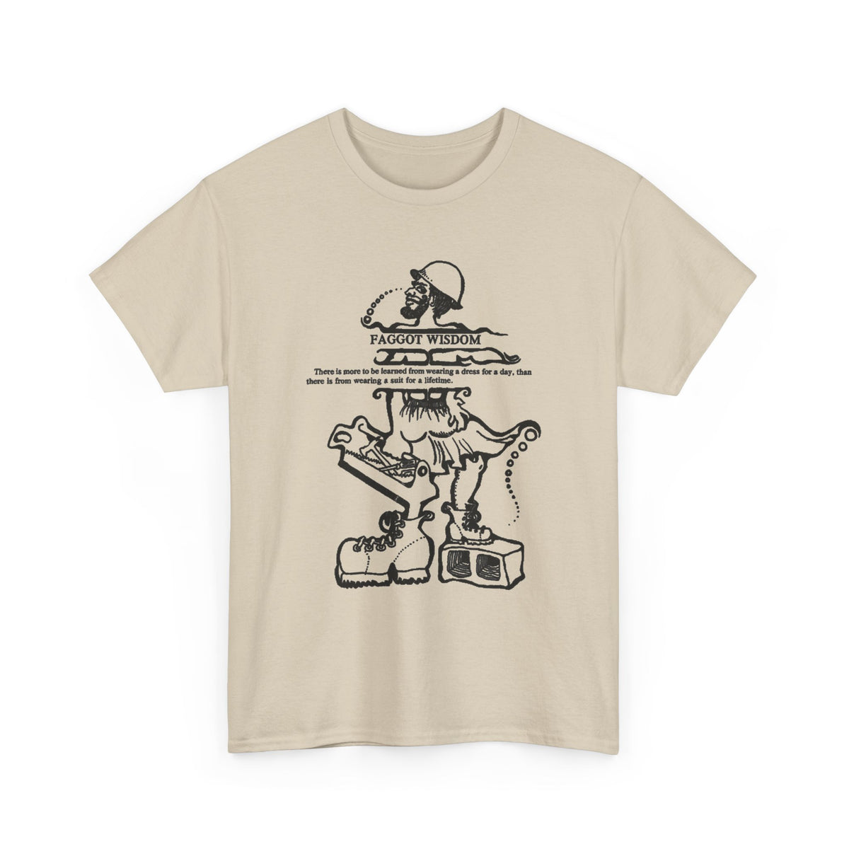 Fabulous Classic Revolutionary "Faggot Wisdom" Pro Drag Queen Unisex Heavy Cotton Tee