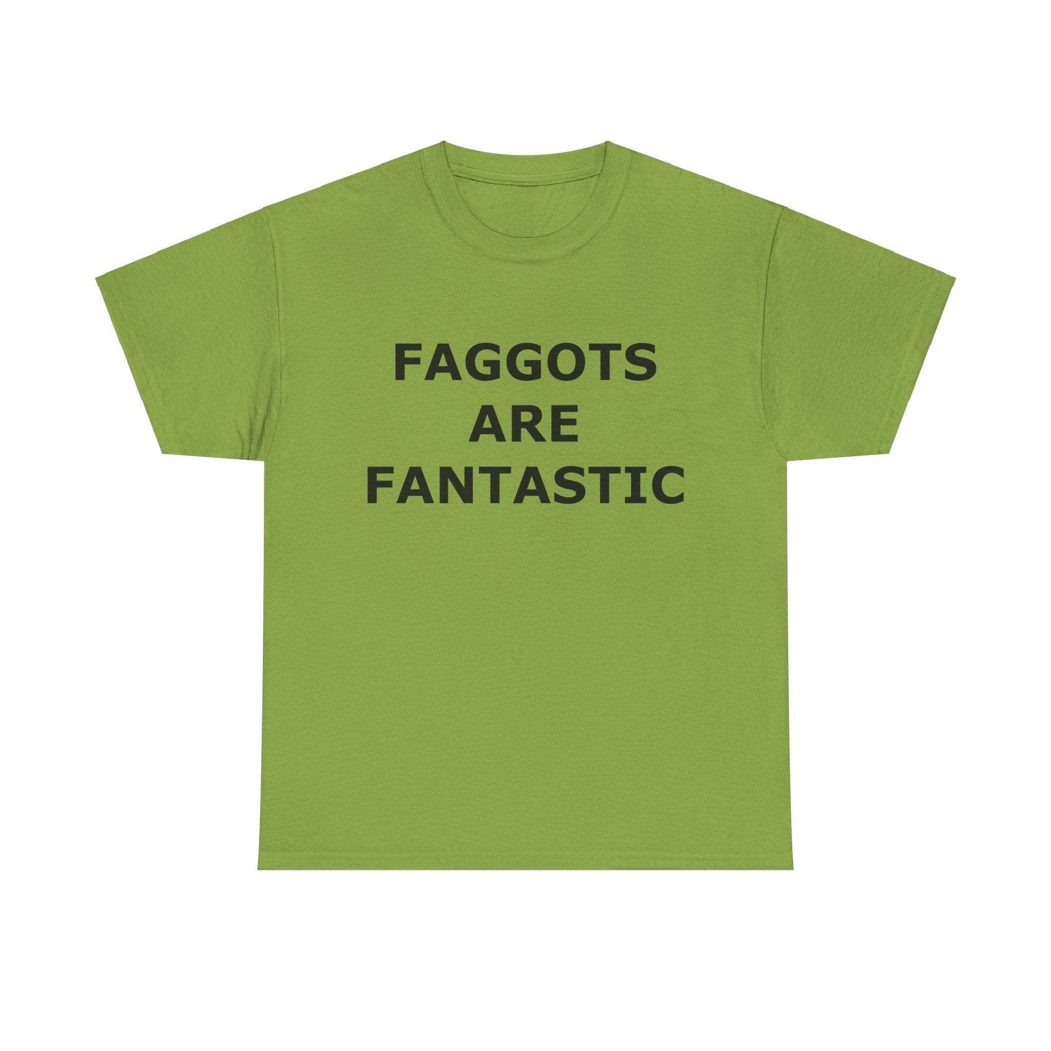 FAGGOTS ARE FANTASTIC Classic Queen Fabulous QUEER Unisex Heavy Cotton Tee