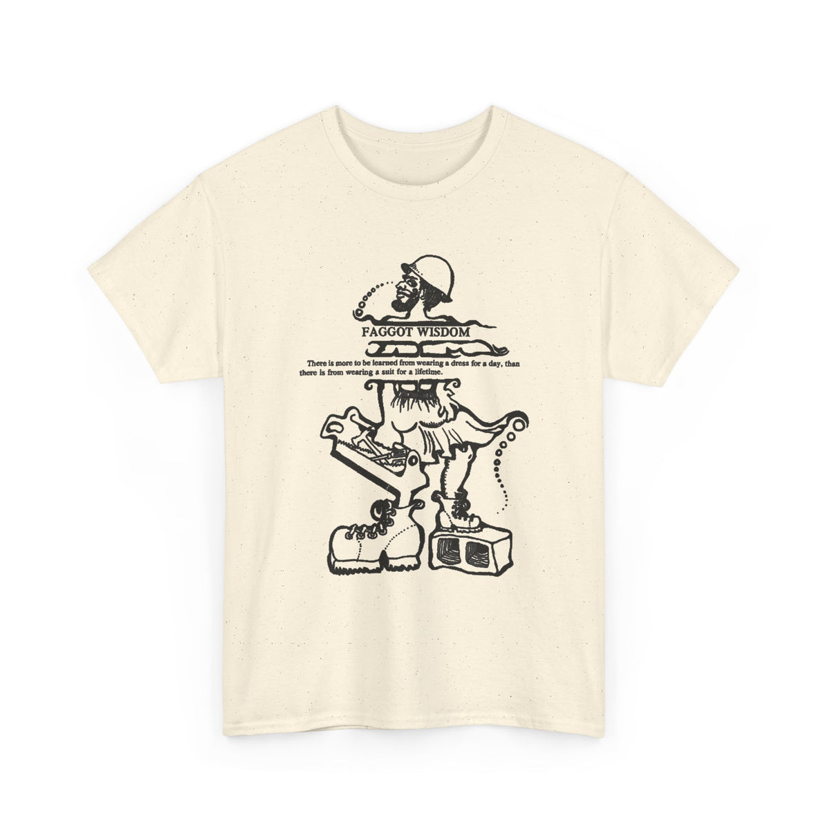 Fabulous Classic Revolutionary "Faggot Wisdom" Pro Drag Queen Unisex Heavy Cotton Tee