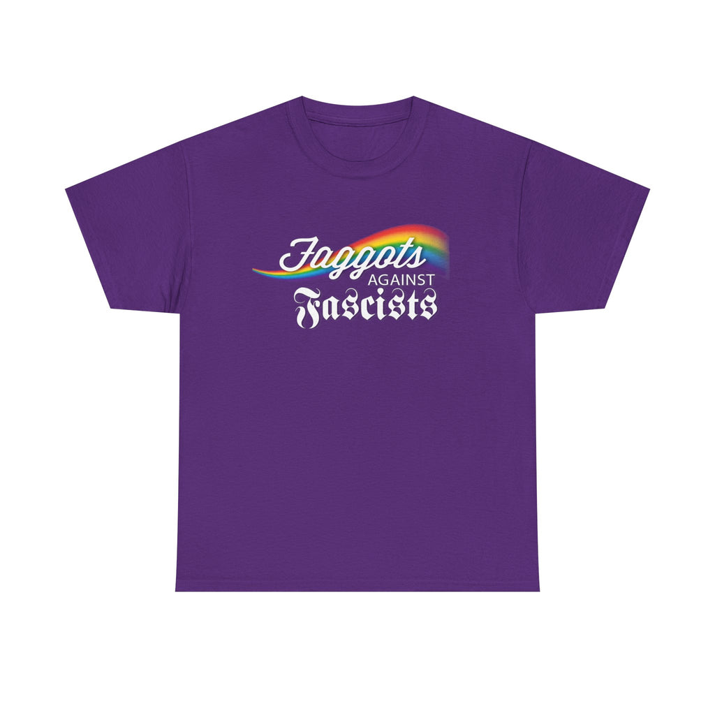 Faggots Against Fascists Unisex Heavy Cotton Tee - Bold Statement Shirt for Activism