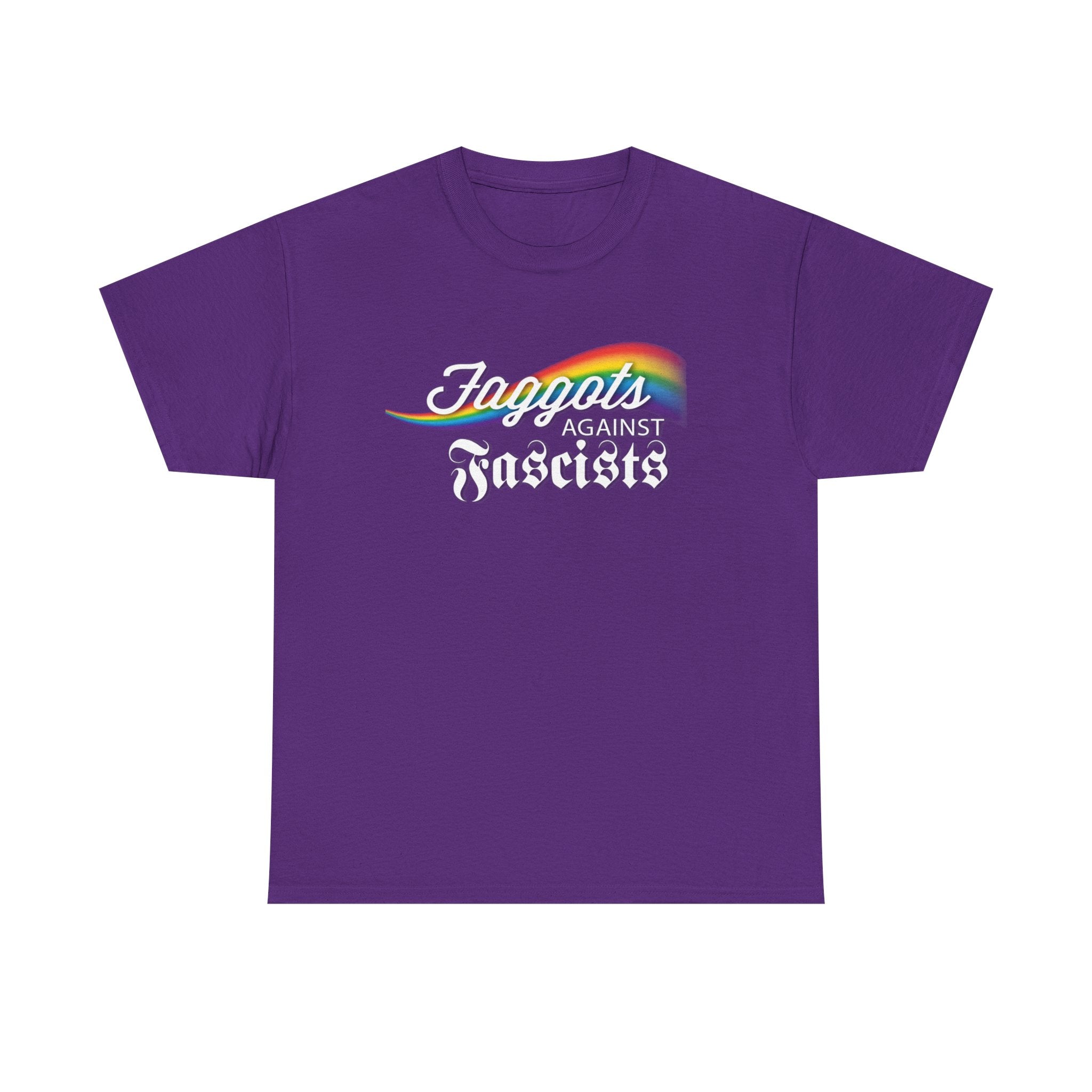 Faggots Against Fascists Unisex Heavy Cotton Tee - Bold Statement Shirt for Activism