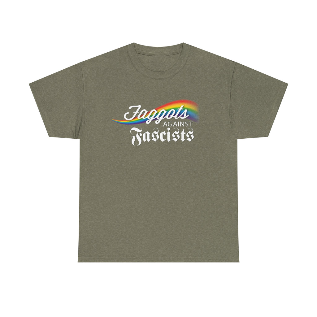 Faggots Against Fascists Unisex Heavy Cotton Tee - Bold Statement Shirt for Activism