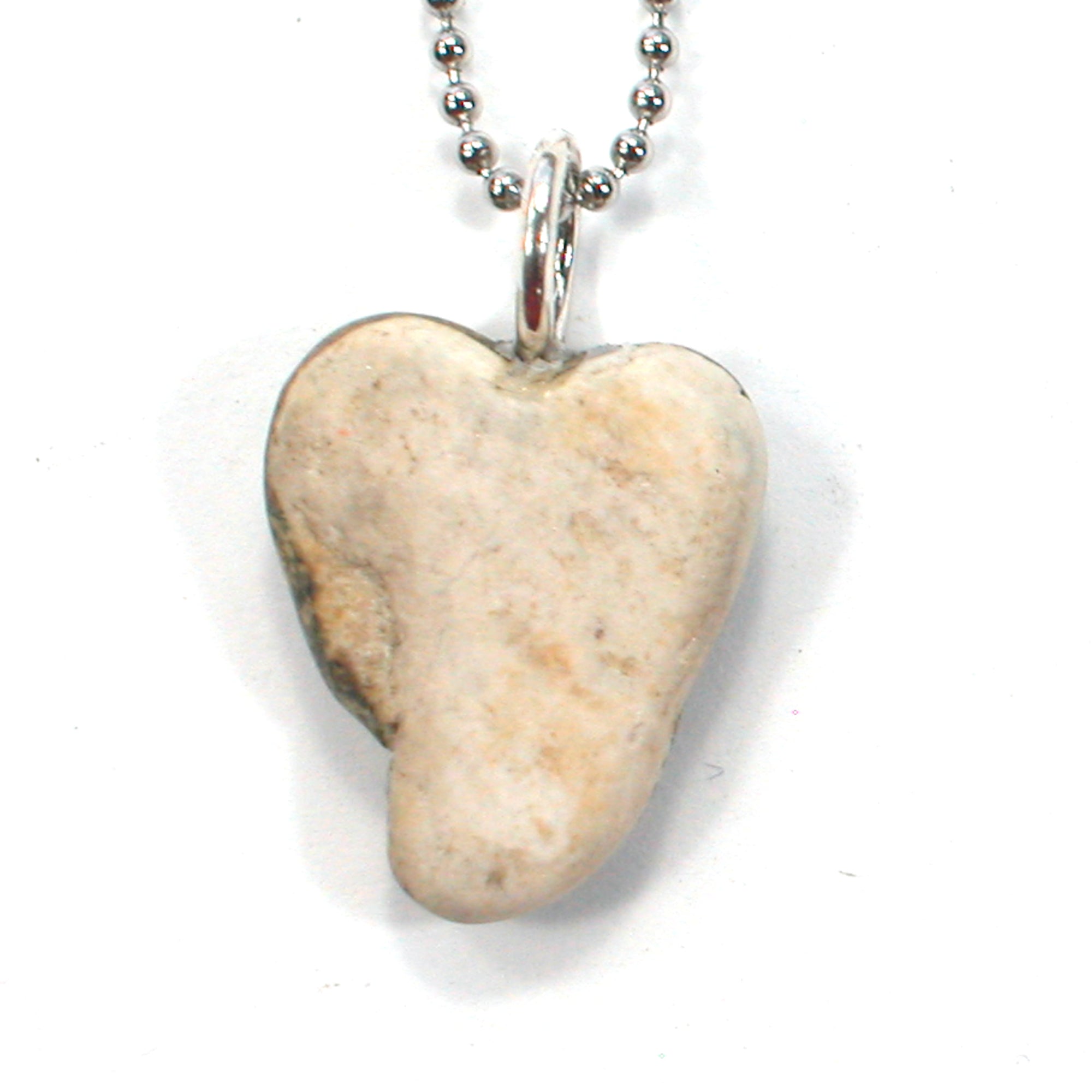 DVH Wolf Creek Radical Faerie Healed Heart of Stone Bead Pendant 20x17x6 (5444) Queer Magic