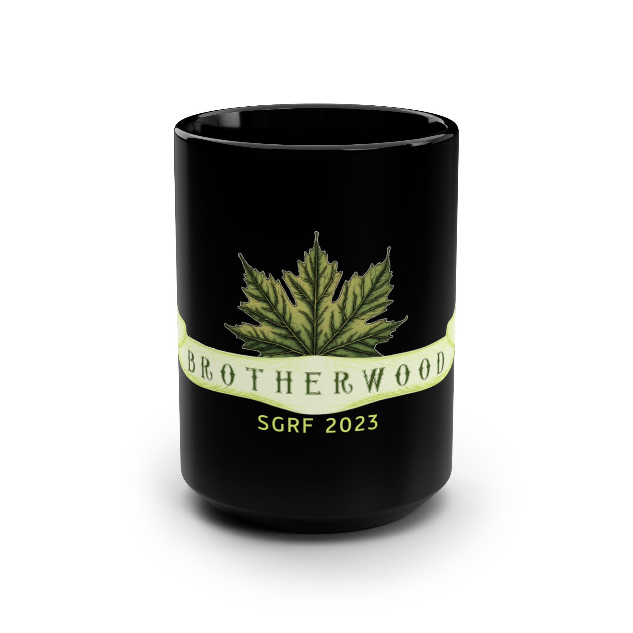 SGRF 2023 Brotherwood Maple Leaf Black Mug, 15oz